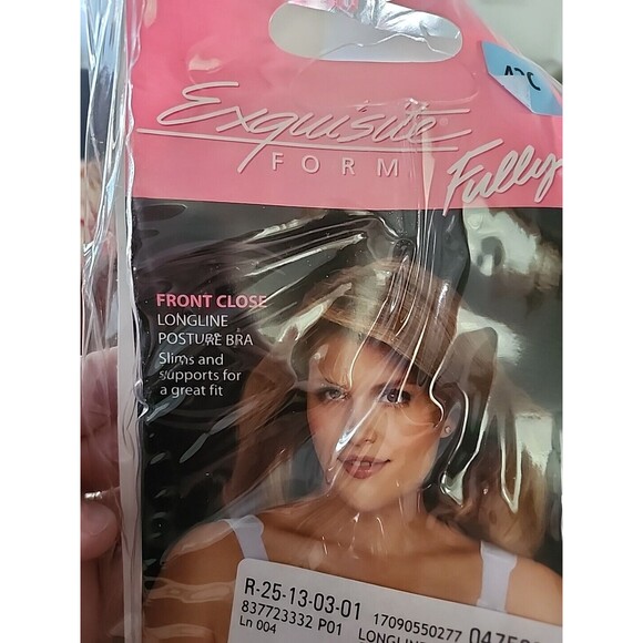 New Exquisite Form Fully FRONT CLOSURE Longline Posture Bra Vintage 42C White - Picture 3 of 10